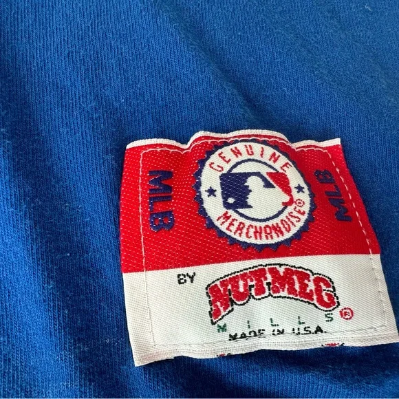 VTG 90s Chicago Cubs Single Stitch T-Shirt Pennant World Series MLB Mens Medium - Picture 8 of 11